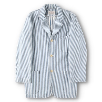 古着 90年代 ジョルジオアルマーニ Giorgio Armani JEANS ストライプ柄 コットンテーラードジャケット メンズS相当/daa000687