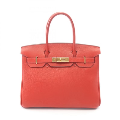 エルメス HERMES バーキン30 ルージュヴィフ ハンドバッグ バッグ レザー トゴ ルージュヴィフ □H刻印(2004年製造) レディース レッド系 027633CC 【中古】