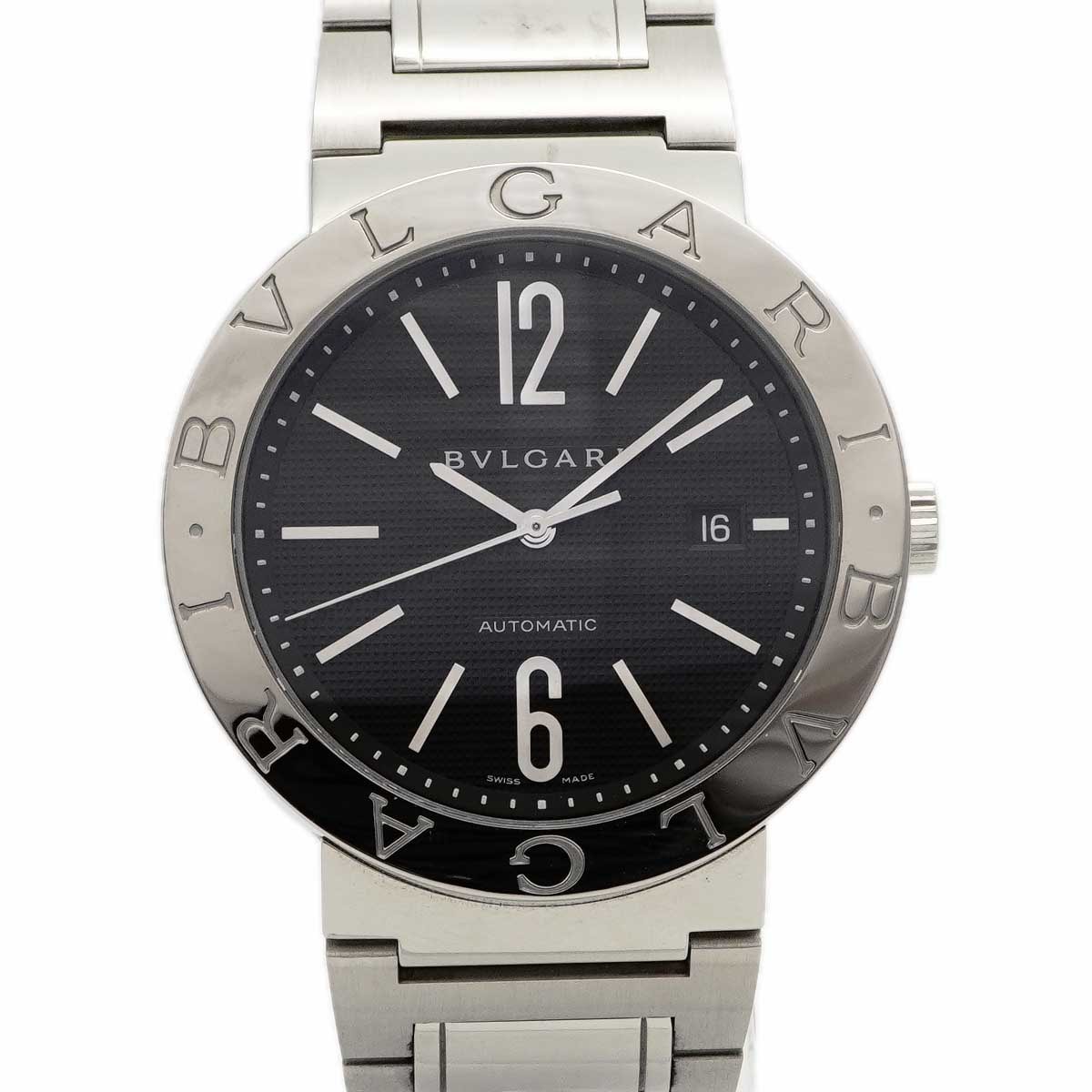 【6wdd0332】ブルガリ ブルガリブルガリ BB42SSAUTO 黒文字盤【中古】腕時計 メンズ