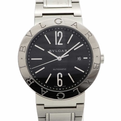 【6wdd0332】ブルガリ ブルガリブルガリ BB42SSAUTO 黒文字盤【中古】腕時計 メンズ
