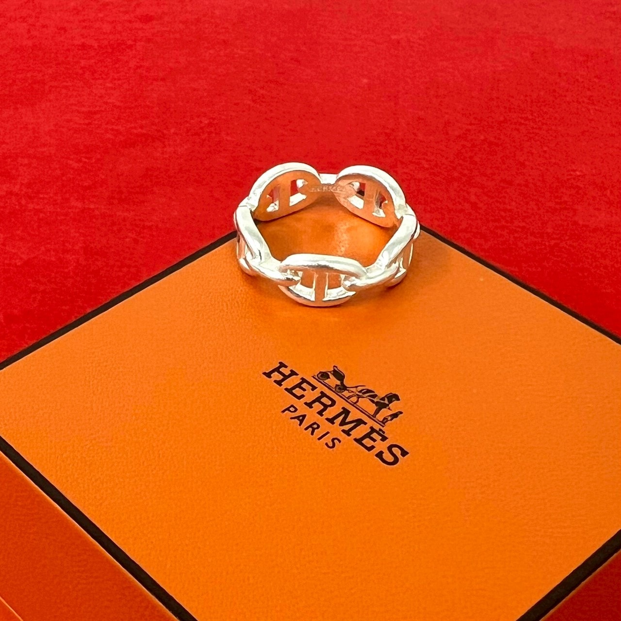 HERMES エルメス シェーヌダンクル アンシェネ リング シルバー925 リング・指輪 17号 シルバー
 73884