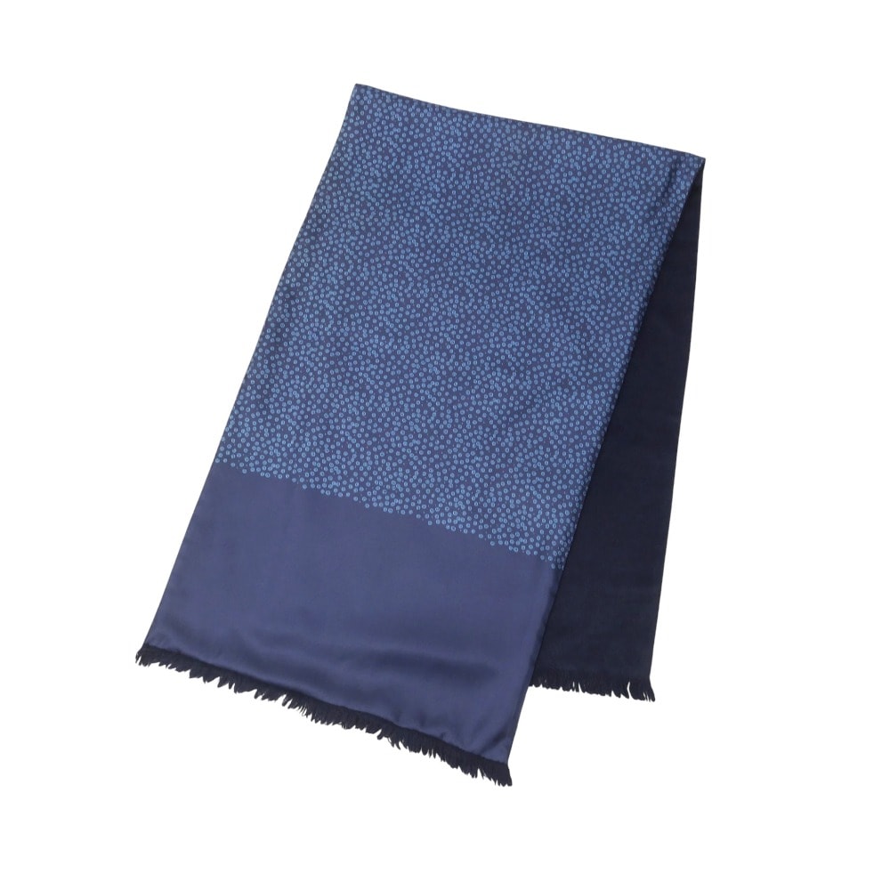 ■美品■HERMES エルメス マフラー シルク × アンゴラ ドット 総柄 フリンジ ストール ブランド古着【中古】20251113/RA6522