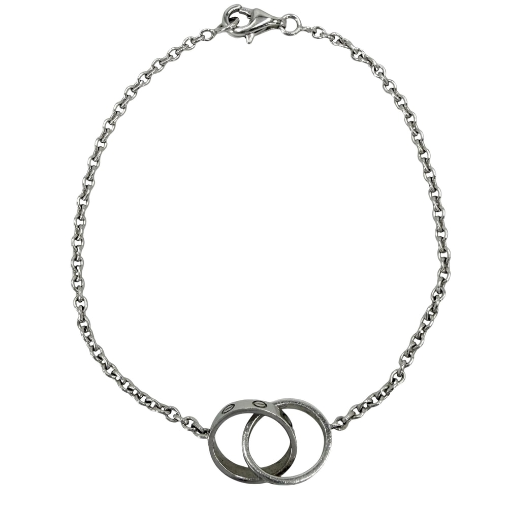 CARTIER カルティエ ブレスレット ベビーラブ ジュエリー アクセサリー 750 18金WG K18ホワイトゴールド    レディース 約4.5g【中古品】