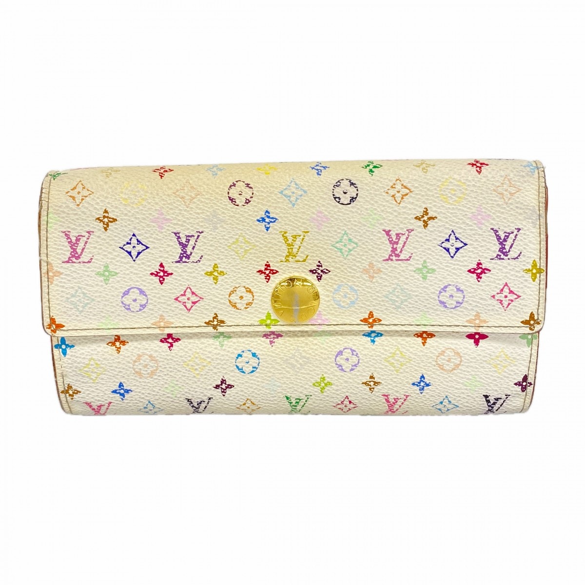 【6eb1019】ルイヴィトン 長財布 モノグラム・マルチカラー ポルトフォイユサラ M93745 ブロン/リッチ【中古】レディース