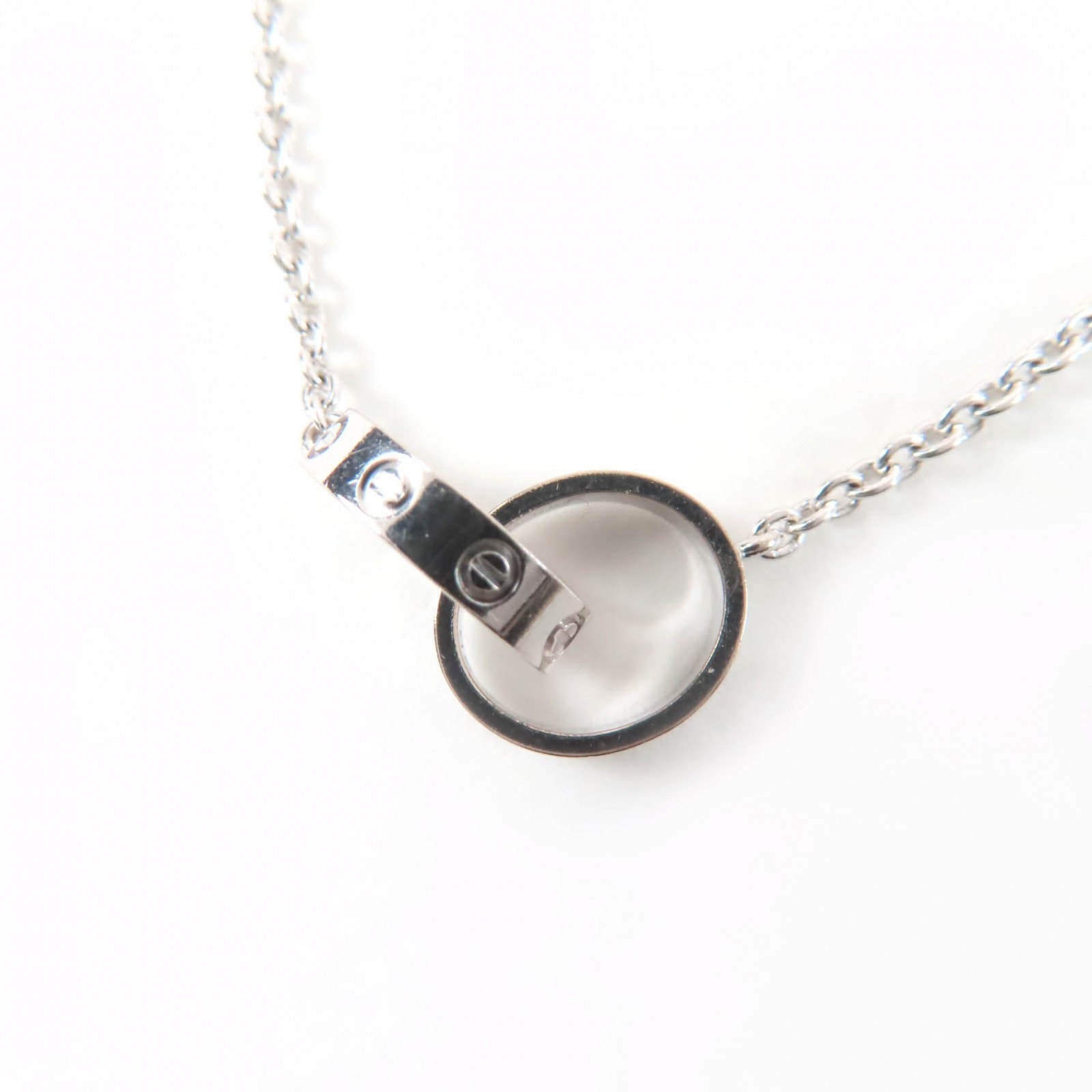 極美品 カルティエ ベビーラブ ネックレス ホワイトゴールド SR1492