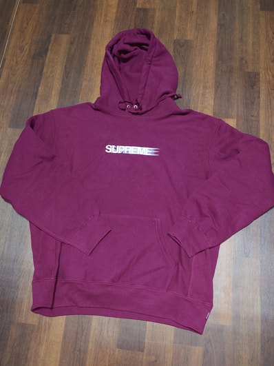 Supreme Motion Logo Hooded Sweatshirt "Burgundy" (23SS)