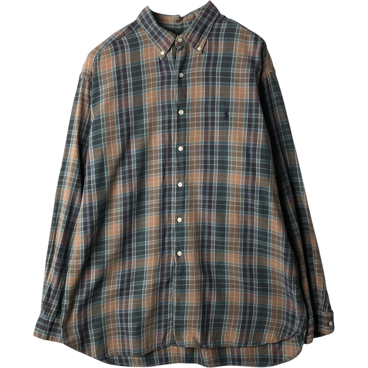 古着 ラルフローレン Ralph Lauren MCMEEL 長袖 ボタンダウンチェックシャツ メンズXL相当/eaa634867