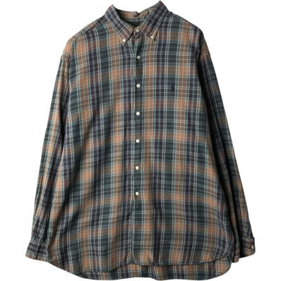古着 ラルフローレン Ralph Lauren MCMEEL 長袖 ボタンダウンチェックシャツ メンズXL相当/eaa634867