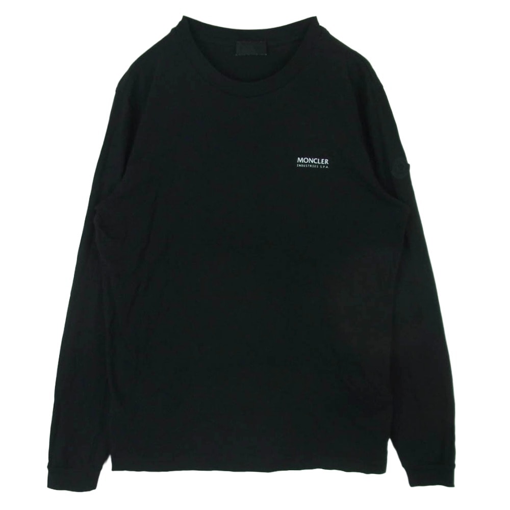 MONCLER モンクレール 24AW J20918D00005 Moncler L/S T-Shirt ロゴ プリント 長袖 Tシャツ カットソー ブラック系 S【中古】