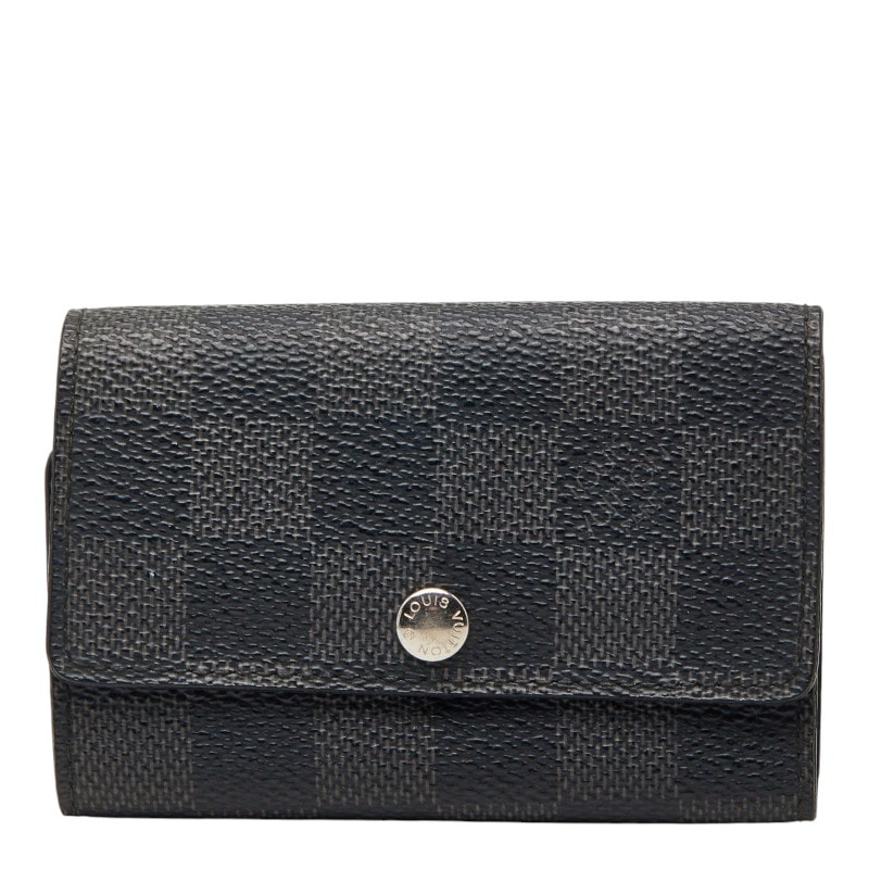 ルイ ヴィトン ダミエ グラフィット ミュルティクレ6 キーケース N62662 ブラック PVC レザー メンズ LOUIS VUITTON 【中古】