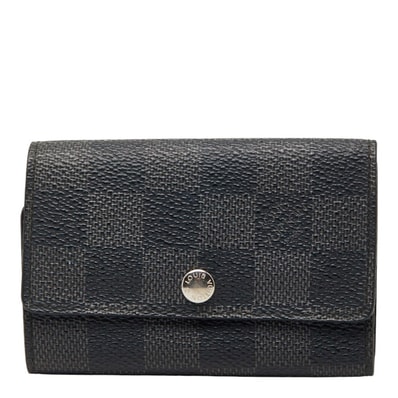 ルイ ヴィトン ダミエ グラフィット ミュルティクレ6 キーケース N62662 ブラック PVC レザー メンズ LOUIS VUITTON 【中古】