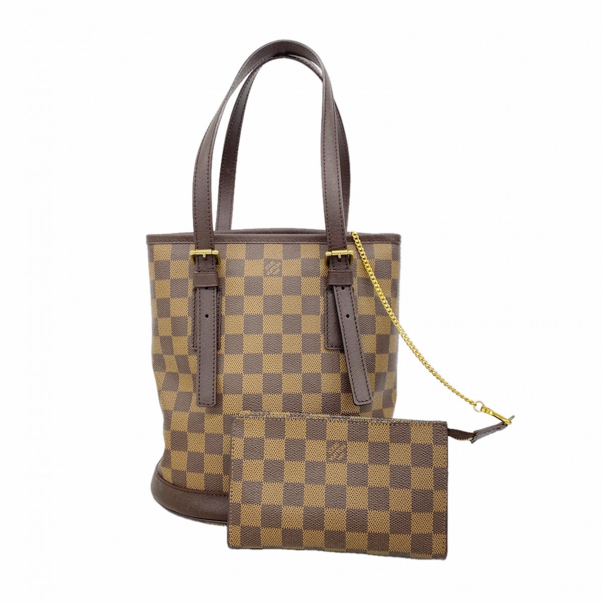 【6gd4279】ルイヴィトン トートバッグ ダミエ マレ N42240 エベヌ【中古】レディース