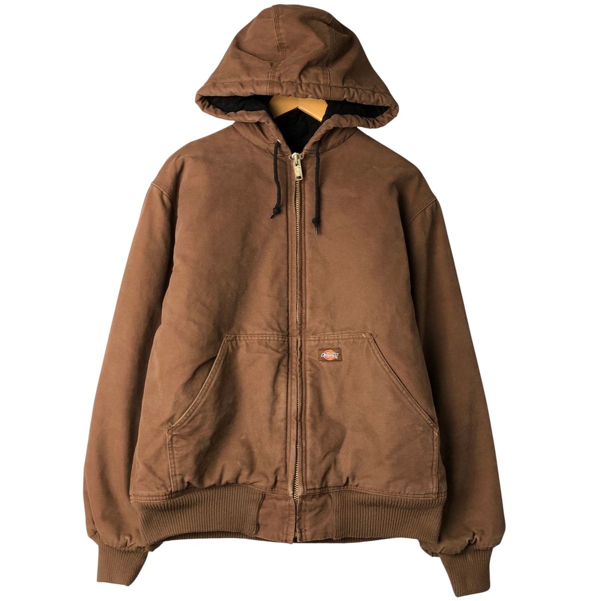 古着 ディッキーズ Dickies アクティブジャケットタイプ 中綿入り ダックフルジップパーカー メンズL相当/eaa603148