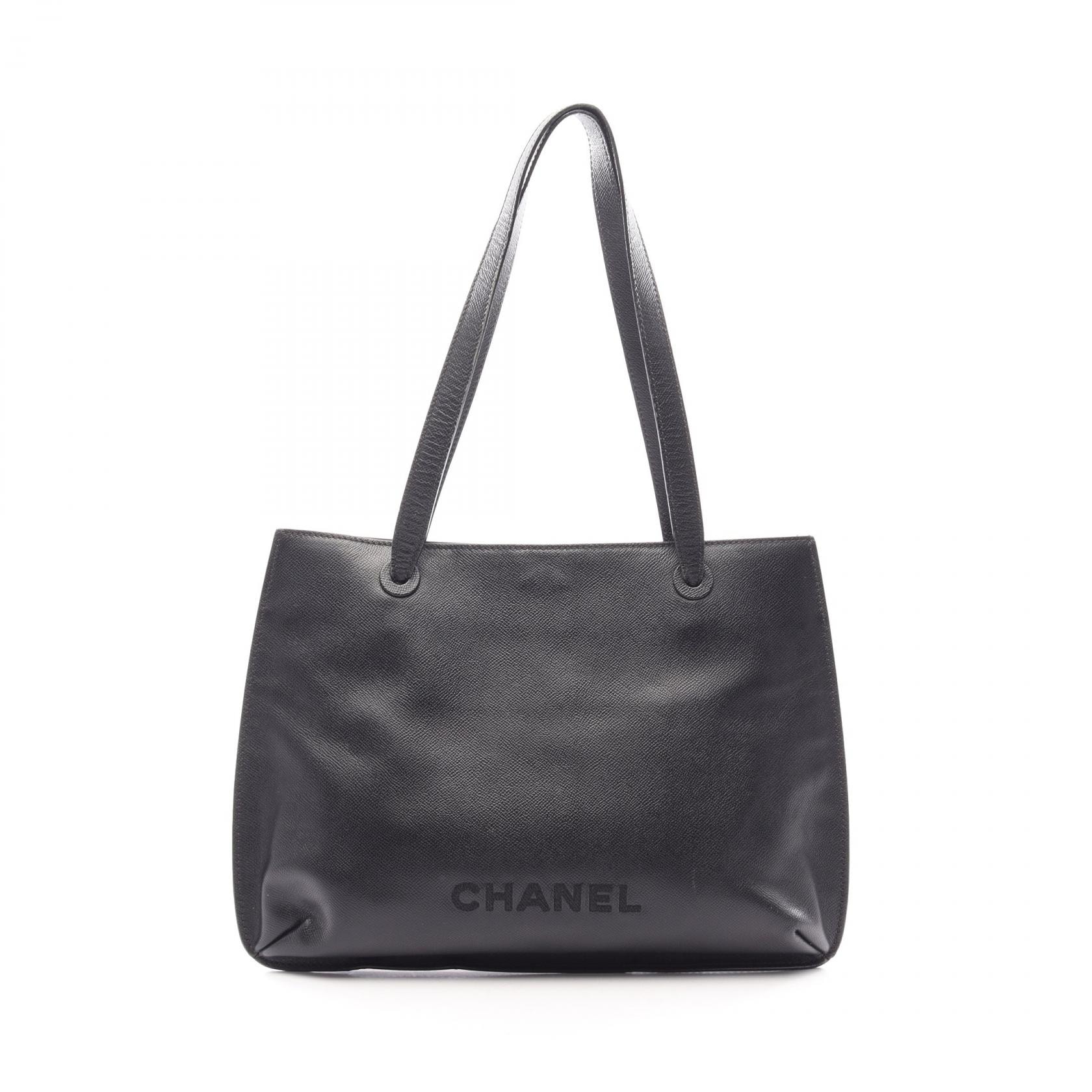 シャネル CHANEL ロゴ トートバッグ バッグ キャビアスキン(グレインドカーフ) レディース ブラック系 【中古】
