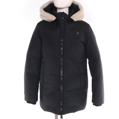 極美品 ヘルノ ダウンコート 黒 レディース 14anni PI000034X