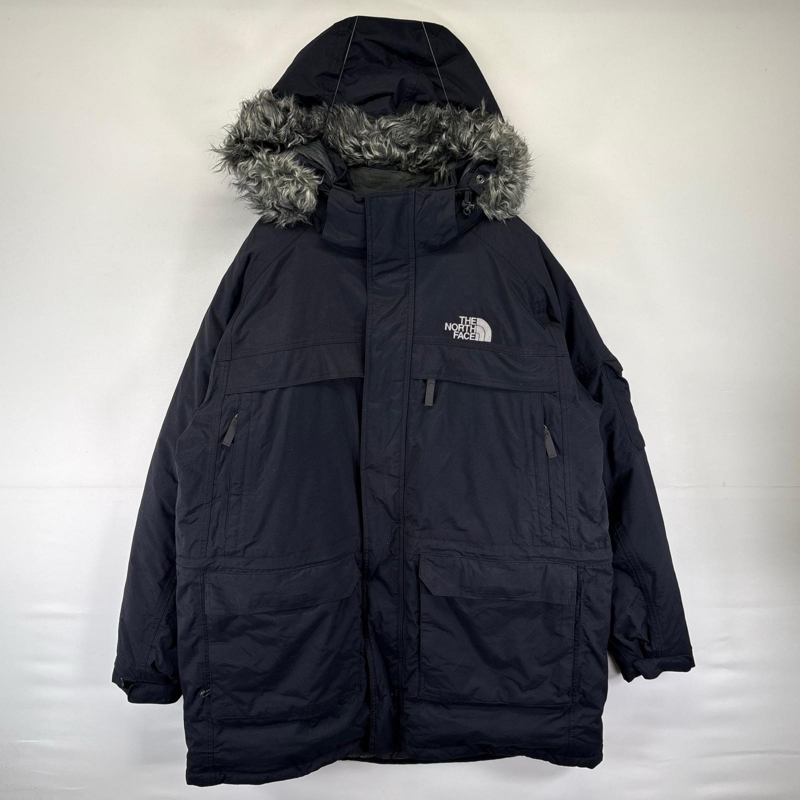 古着 ザ・ノースフェイス THE NORTH FACE ジャケット ワンポイント マクマード ダウンパーカー HYVENT 3XL  ブラック系 メンズ