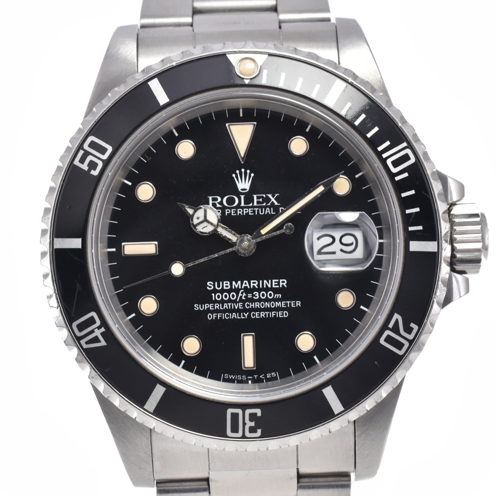 ロレックス ROLEX 168000 サブマリーナ Cal.3035 ブラック 自動巻き メンズ 良品 腕時計 L#150168