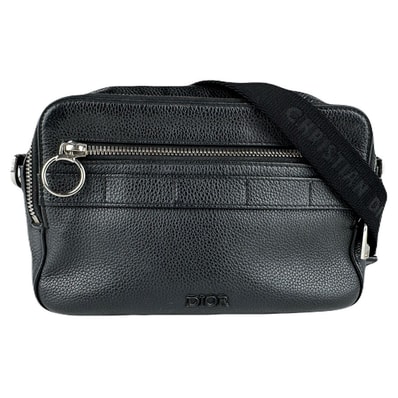 クリスチャンディオール Christian Dior ショルダーバッグ レザー ブラック メンズ【中古】 z8770
