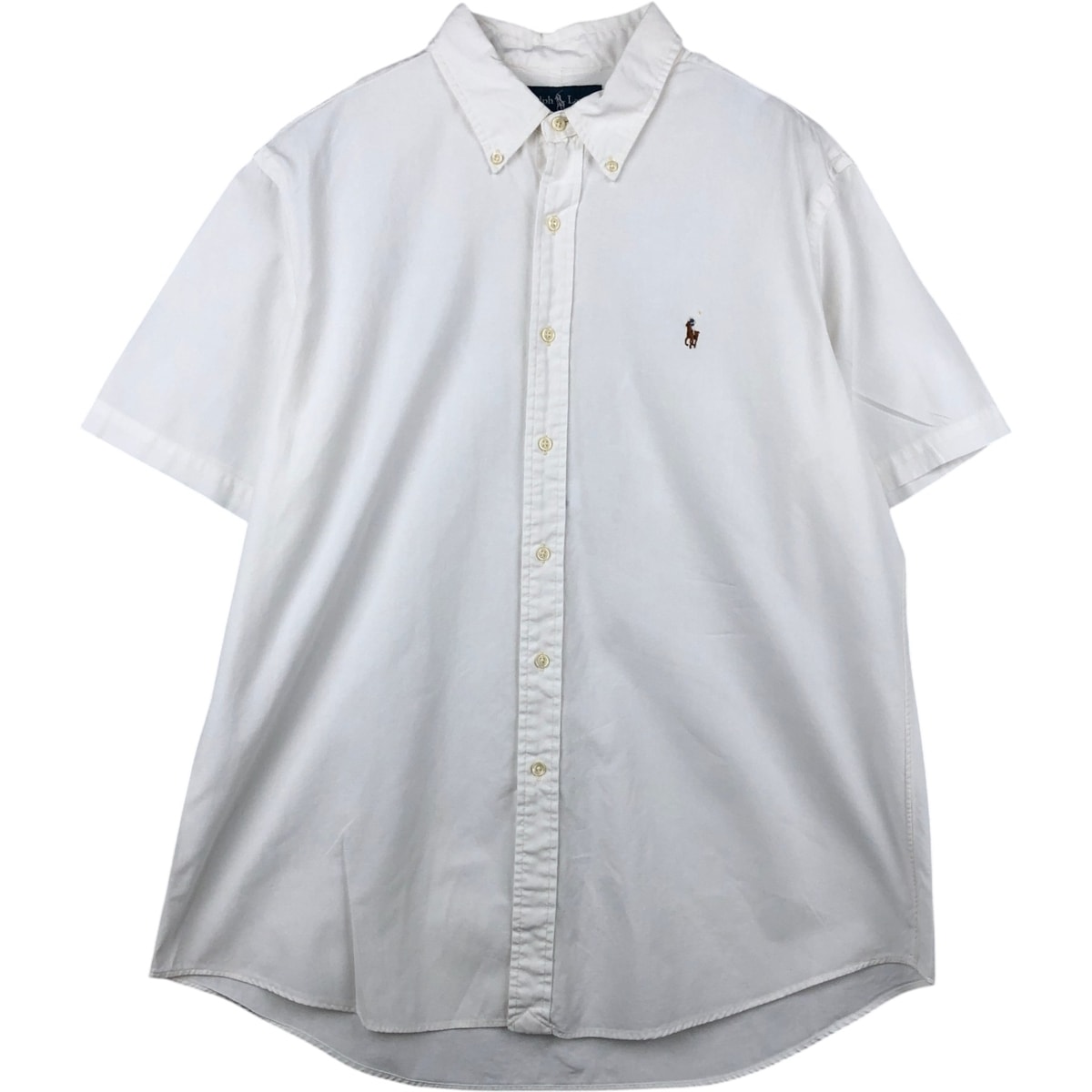 古着 ラルフローレン Ralph Lauren CUSTOM FIT 半袖 ボタンダウンシャツ メンズXL相当/eaa646543