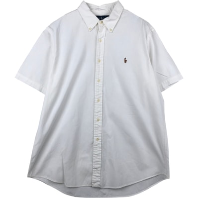 古着 ラルフローレン Ralph Lauren CUSTOM FIT 半袖 ボタンダウンシャツ メンズXL相当/eaa646543