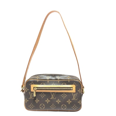 ▼▼LOUIS VUITTON ルイヴィトン レディース ショルダーバッグ モノグラム ポシェットシテ M51183 ブラウン