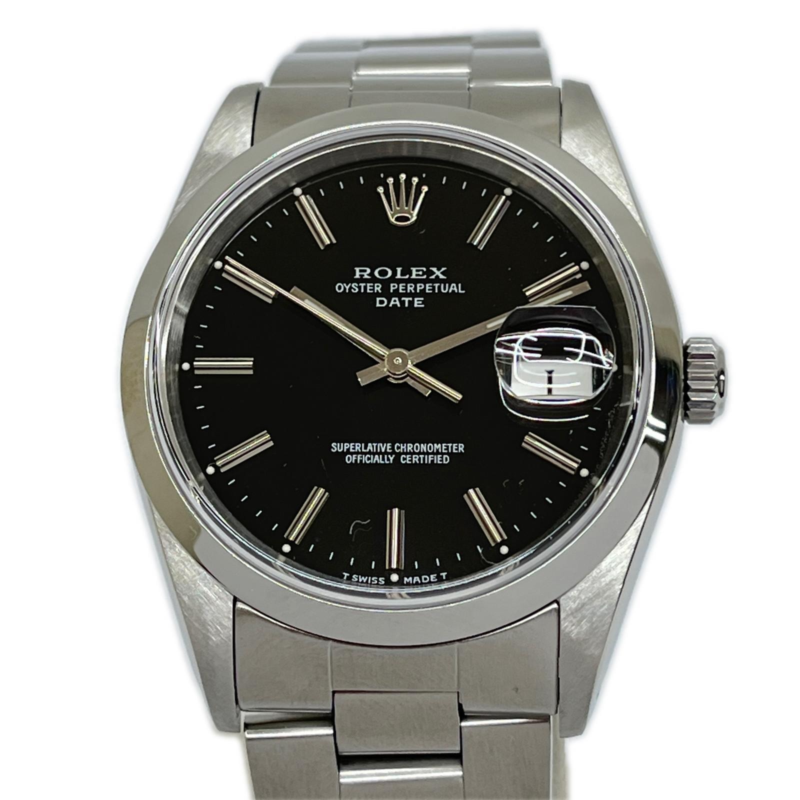 ROLEX ロレックス パーペチュアル 腕時計 自動巻き R8.9月OH実施 箱・取説・保証書付 15200 シルバー/ブラック