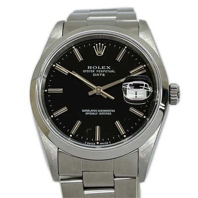 ROLEX ロレックス パーペチュアル 腕時計 自動巻き R8.9月OH実施 箱・取説・保証書付 15200 シルバー/ブラック