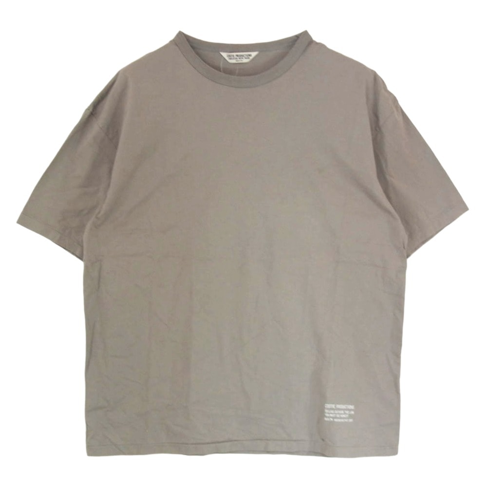 COOTIE クーティー Tシャツ コットン 100% 裾ロゴ プリント 半袖 Tシャツ グレー系 M【中古】