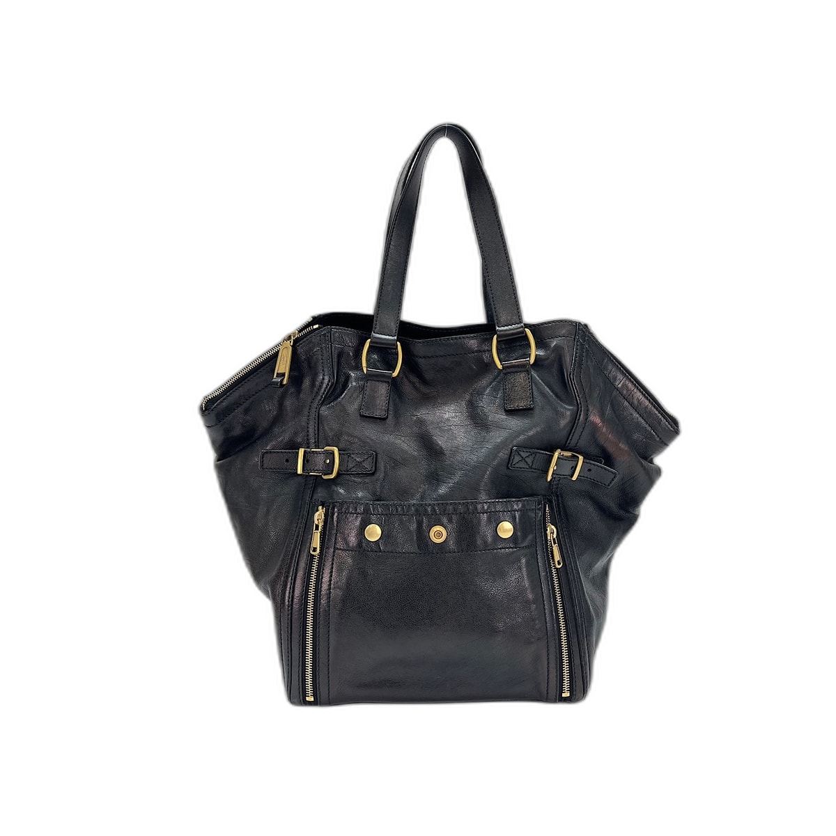イヴ・サンローラン YSL レザー ダウンタウン ハンドバッグ【中古】