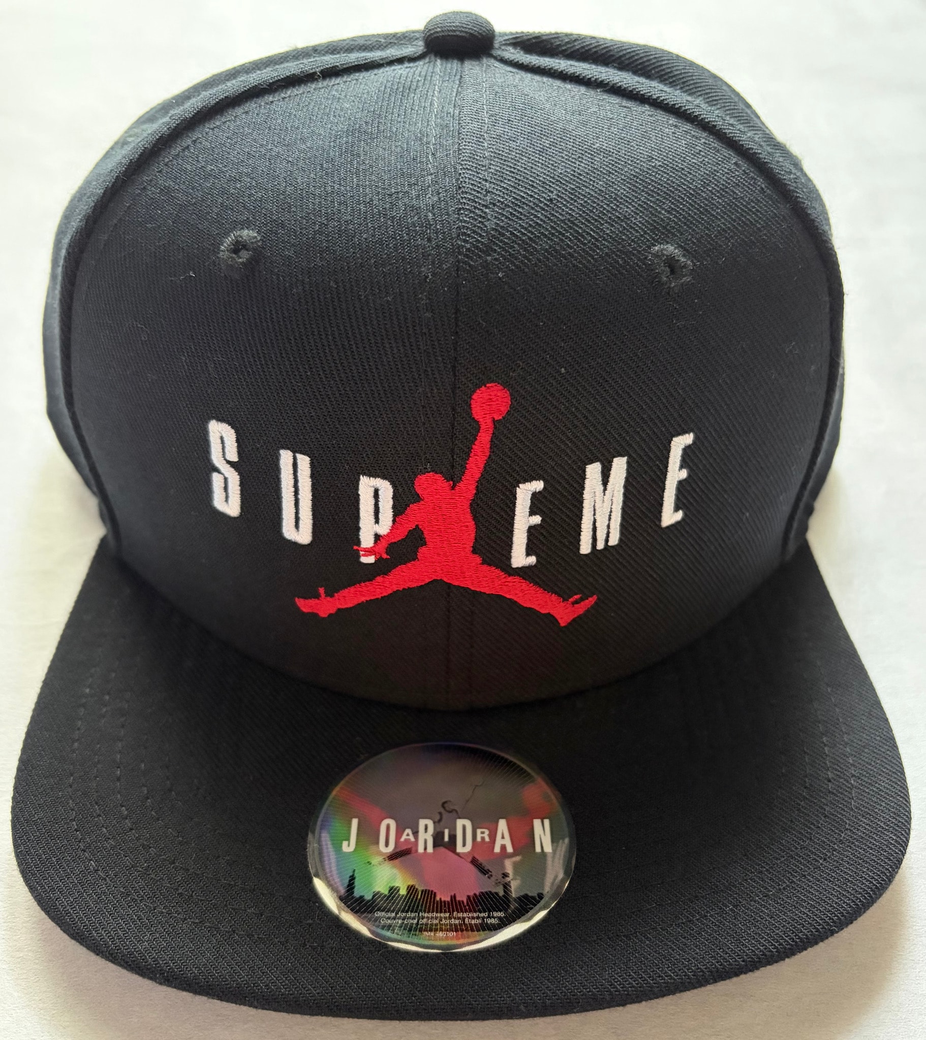 Supreme x Nike Air Jordan 6-Panel Cap "Black"