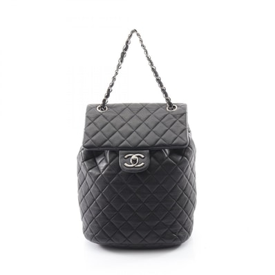シャネル CHANEL マトラッセ リュックサック バックパック バッグ ラムスキン(羊革) レディース ブラック系 【中古】
