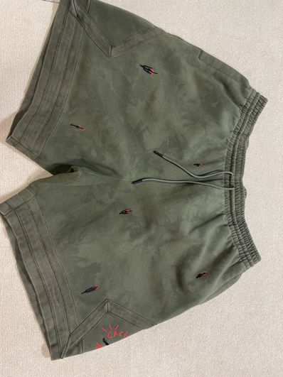 Air Jordan x Travis Washed Suede Shorts "Olive"