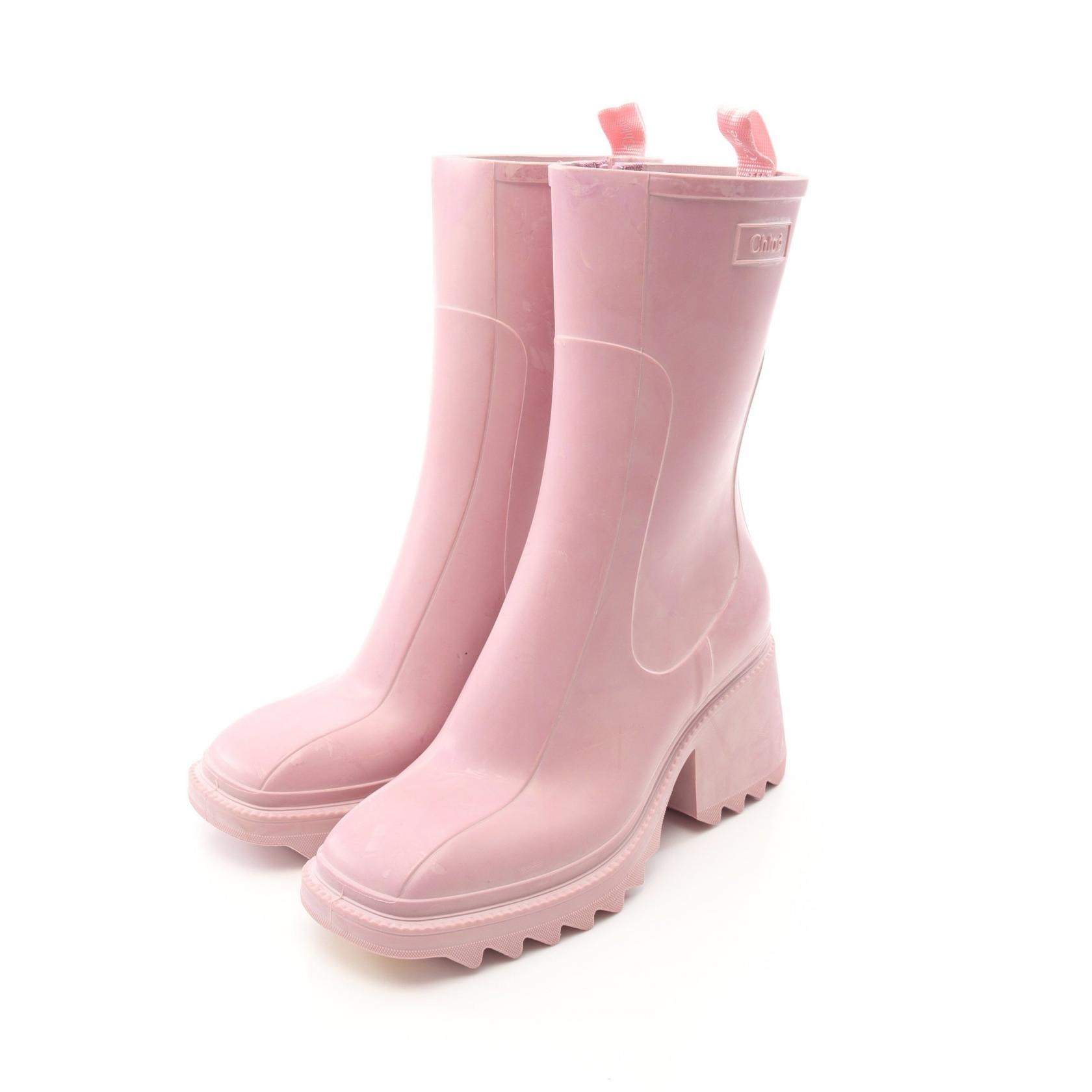 クロエ Chloe Betty レインシューズ 靴 ラバー レディース ピンク系 【中古】