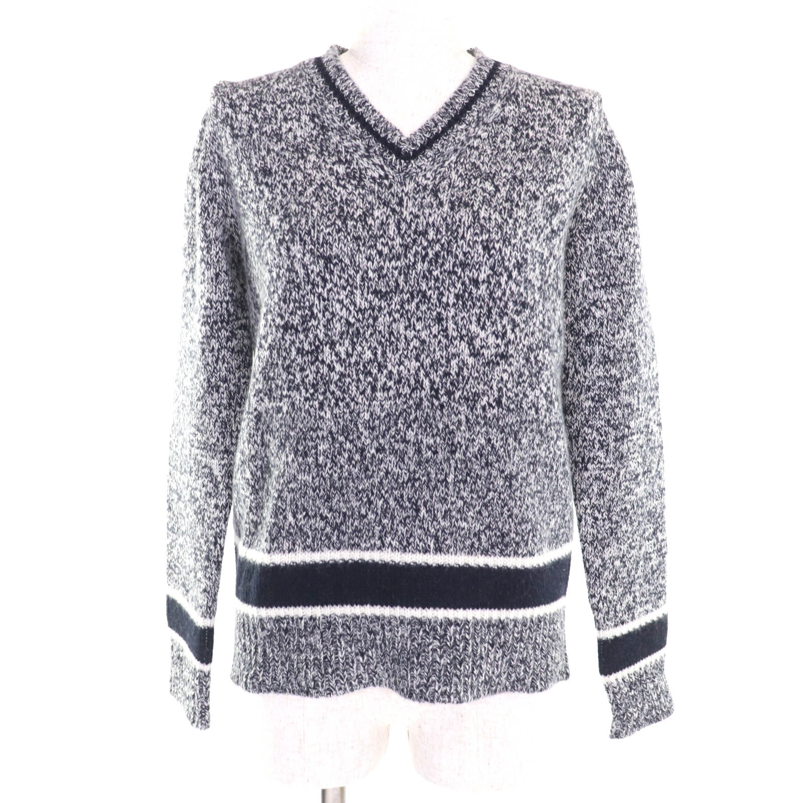 極美品 クリスチャンディオール ニット ネイビー 38 054S01AM303