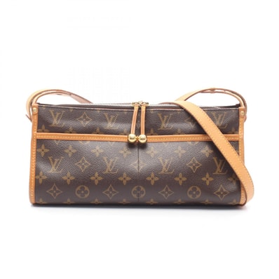 ルイ・ヴィトン LOUIS VUITTON ポパンクール ロン ショルダーバッグ バッグ PVCコーティングキャンバス レザー モノグラム レディース ブラウン系 M40008 【中古】