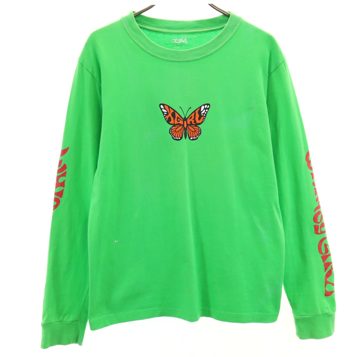 X-girl エックスガール 長袖 Tシャツ 1 グリーン系 ロンT