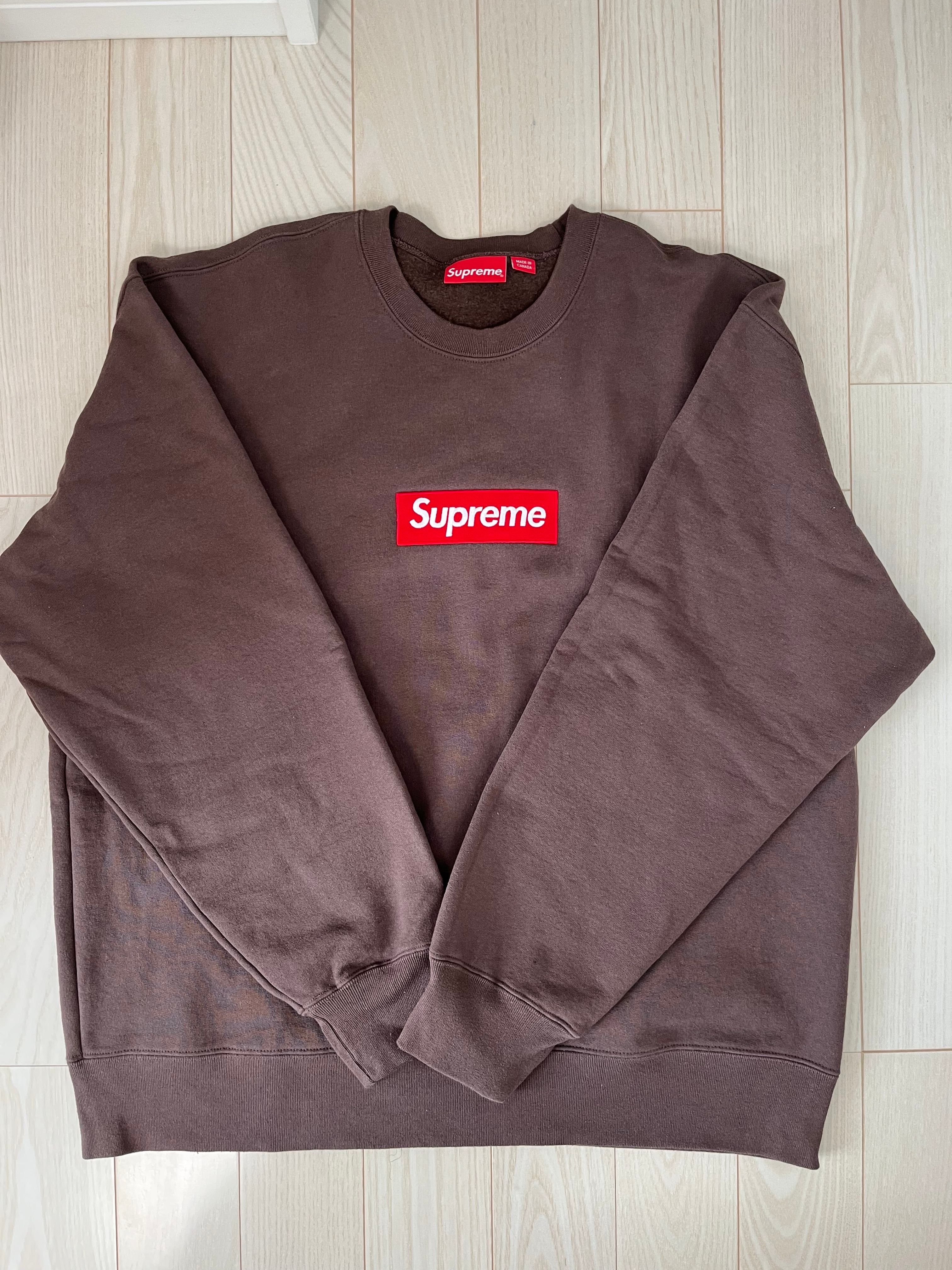 Supreme Box Logo Crewneck "Brown" (22FW)