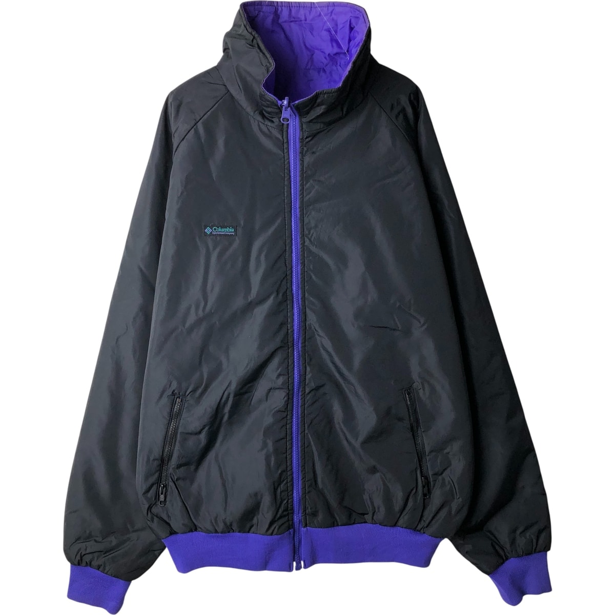 古着 80年代 コロンビア Columbia 白タグ リバーシブル 中綿ジャケット パファージャケット メンズL相当 ヴィンテージ/eaa615021