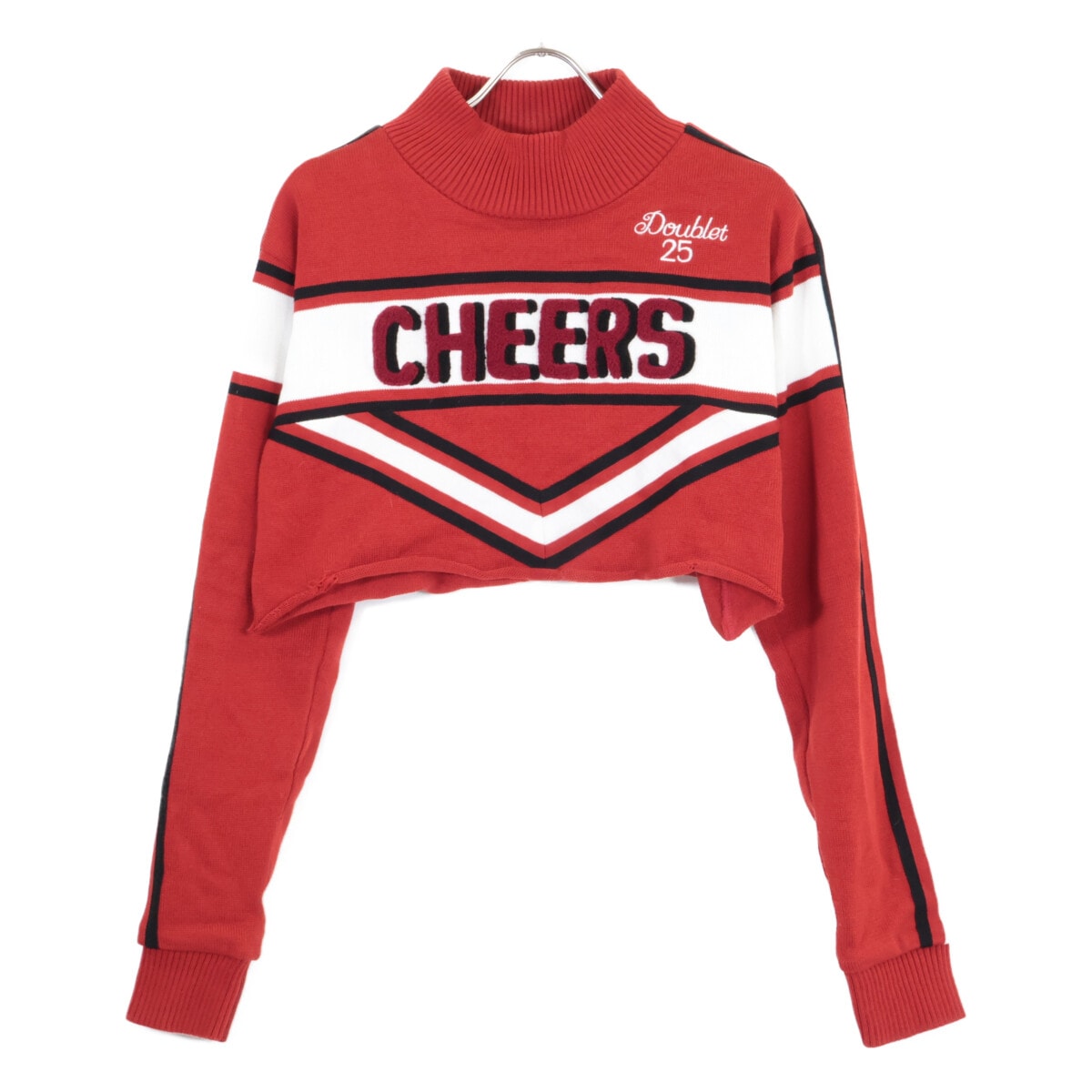 ダブレット 25SS レッド 55KN185 CUTOFF CHEERLEADING PULLOVER M