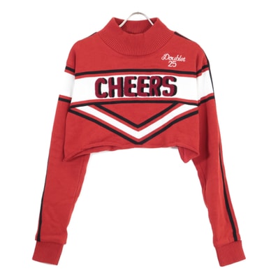 ダブレット 25SS レッド 55KN185 CUTOFF CHEERLEADING PULLOVER M