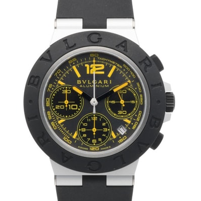 ブルガリ アルミニウム グランツーリスモ 腕時計 時計 アルミ BB41ATCH 自動巻き メンズ 1年保証 BVLGARI 中古