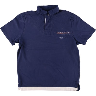 古着 ラルフローレン Ralph Lauren POLO by Ralph Lauren CUSTOM FIT 半袖 ラガーシャツ メンズL相当/eaa567840