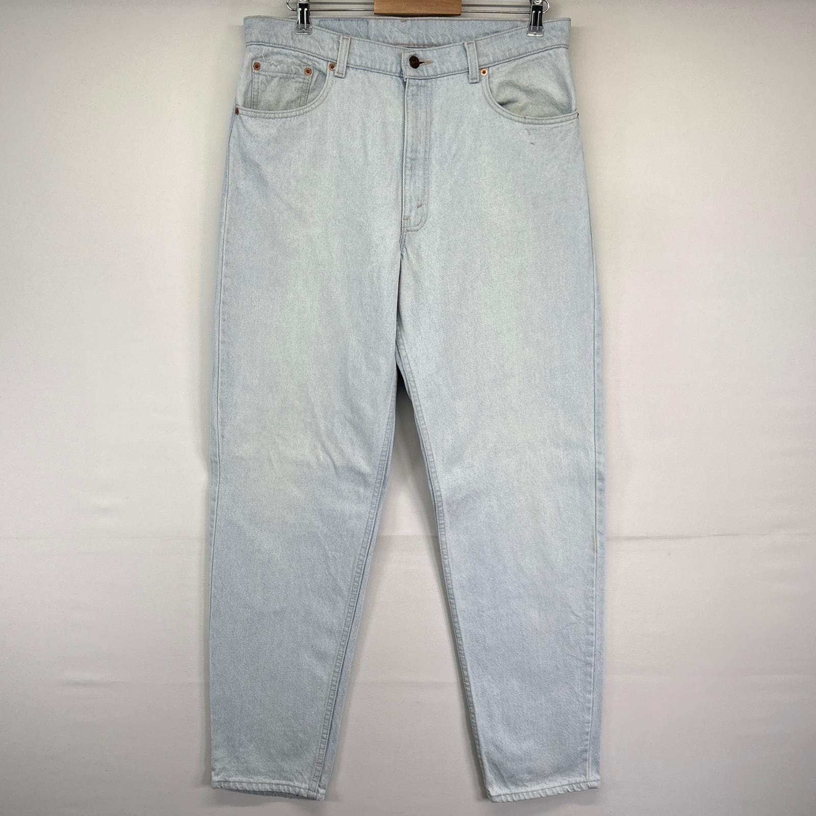 古着 リーバイス Levi's USA製 デニムパンツ 550 テーパード ジーンズ ジーパン 長ズボン ロング w36 L34 アイスブルー メンズ