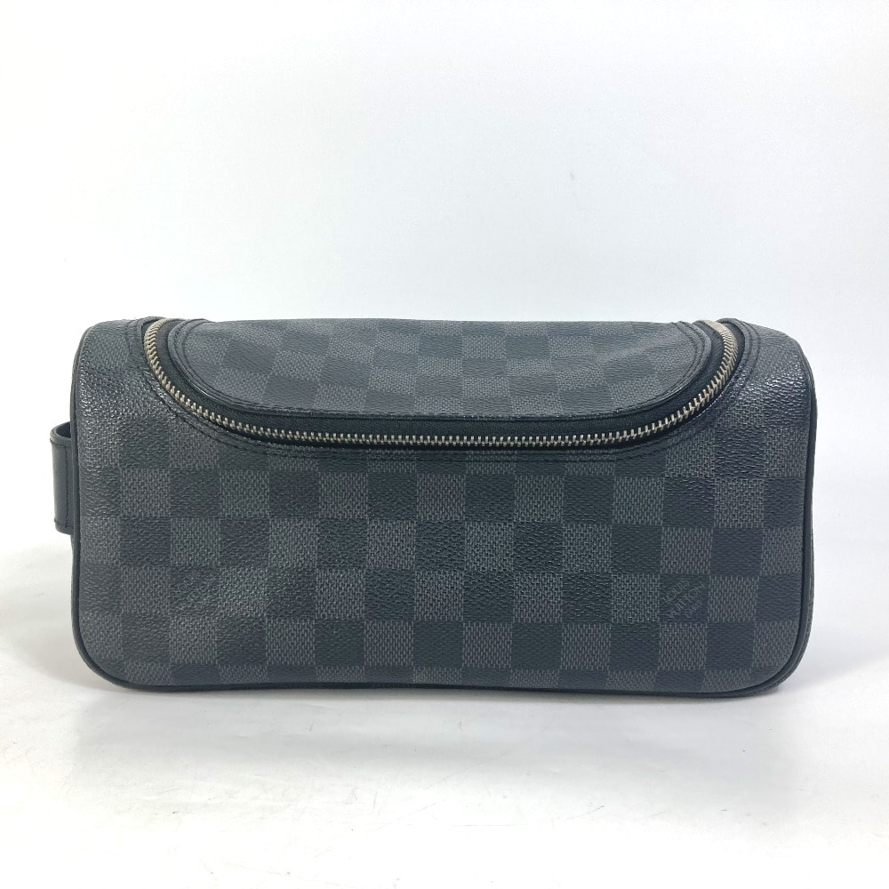 ルイヴィトン LOUIS VUITTON トワレポーチ N47625 ダミエグラフィット メイクポーチ 化粧ポーチ セカンドバッグ クラッチバッグ ポーチ ダミエグラフィットキャンバス ブラック