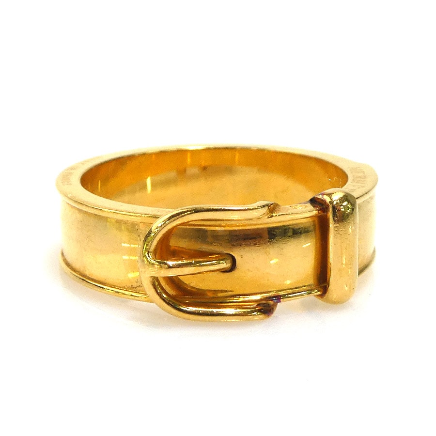 エルメス HERMES スカーフリング ベルトモチーフ メタル ゴールド レディース【中古】 e61474a