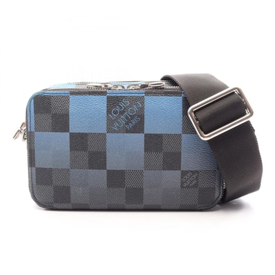 ルイ・ヴィトン LOUIS VUITTON アルファ ウェアラブルウォレット ショルダーバッグ バッグ PVCコーティングキャンバス ダミエ・グラフィット・ジャイアント メンズ ブルー系 / ブラック系 N60414 【中古】