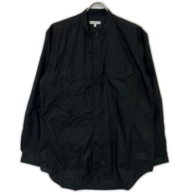エンジニアードガーメンツ ブロードクロス ブラック バンドカラーシャツ S