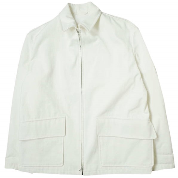 HEUGN ユーゲン 22SS 日本製 HUNT キャンバス ハンティングジャケット COAT 026 3 WHITE ジップアップブルゾン アウター mc68548