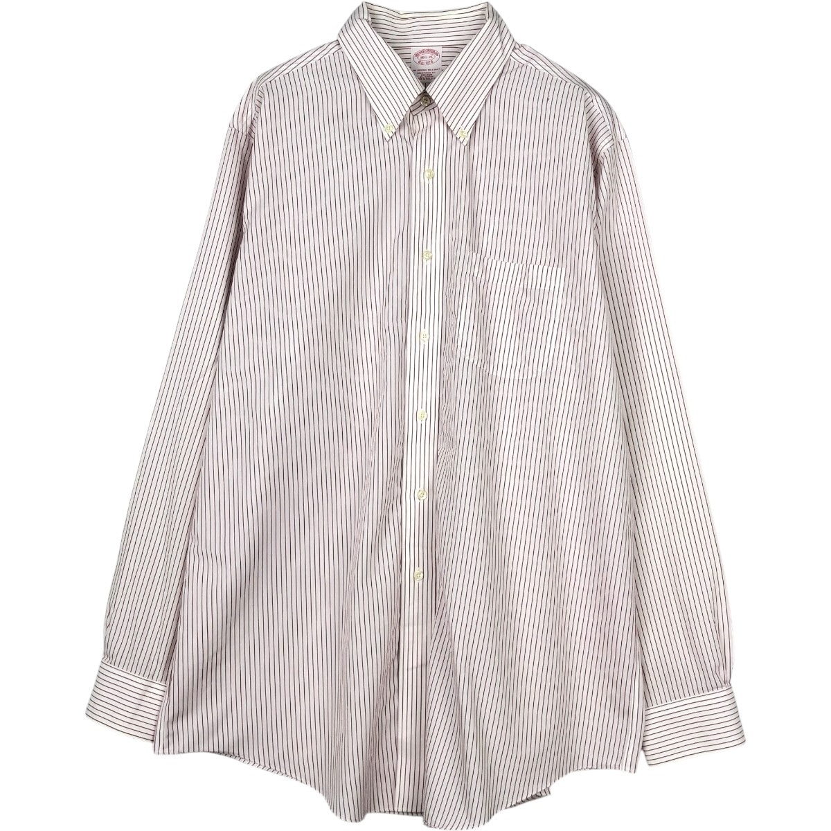 古着 ブルックスブラザーズ Brooks Brothers Est.1818 長袖 ボタンダウンストライプシャツ メンズL相当/eaa666703