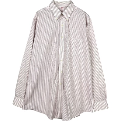 古着 ブルックスブラザーズ Brooks Brothers Est.1818 長袖 ボタンダウンストライプシャツ メンズL相当/eaa666703
